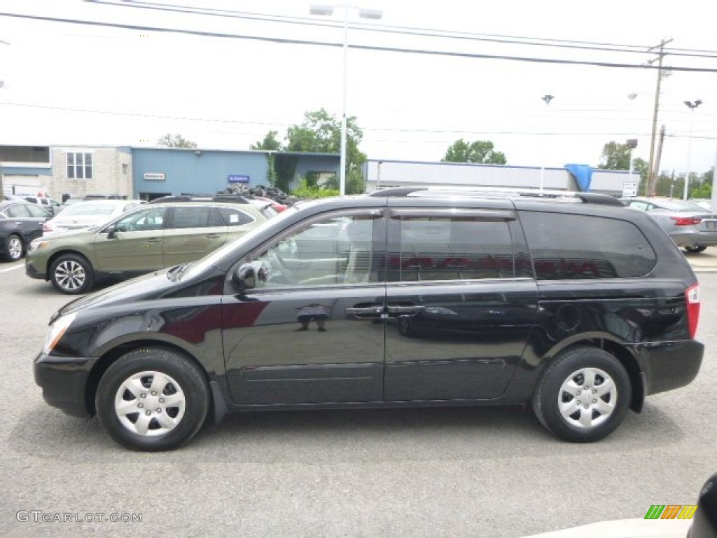 2010 Sedona LX - Midnight Black / Beige photo #8