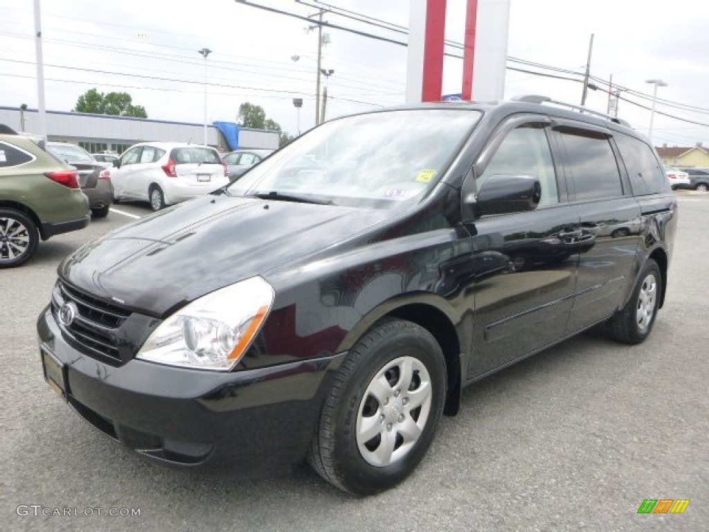 2010 Sedona LX - Midnight Black / Beige photo #9