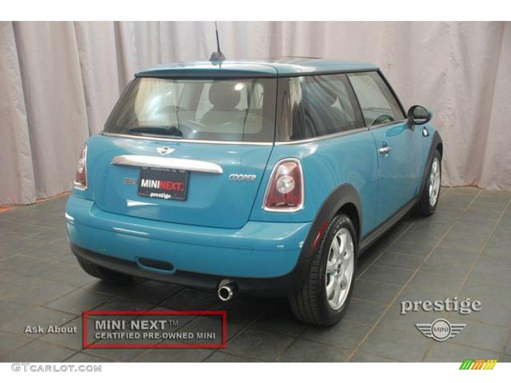2008 Cooper Hardtop - Oxygen Blue / Lounge Carbon Black photo #5