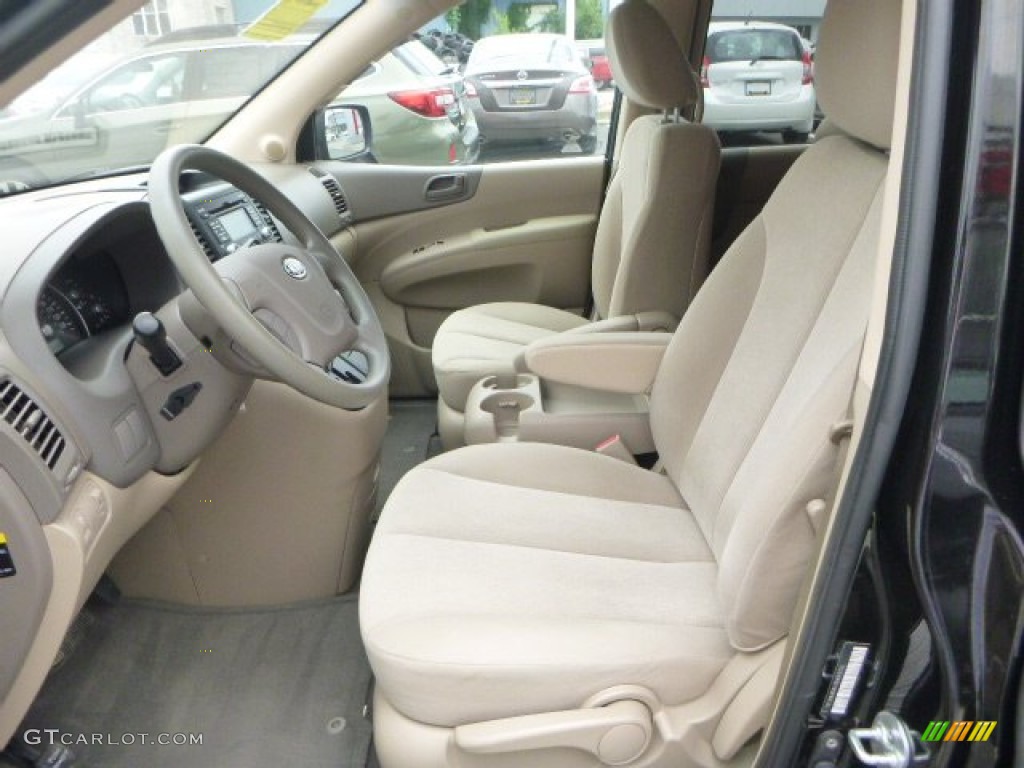 2010 Sedona LX - Midnight Black / Beige photo #16