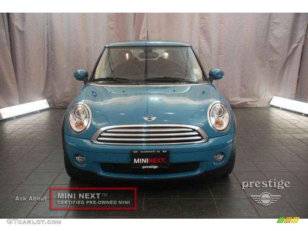 2008 Cooper Hardtop - Oxygen Blue / Lounge Carbon Black photo #6