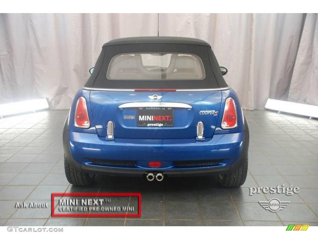 2008 Cooper S Convertible - Lightning Blue Metallic / Panther Black photo #2