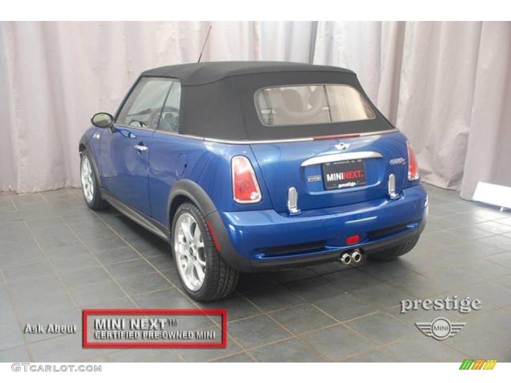 2008 Cooper S Convertible - Lightning Blue Metallic / Panther Black photo #3