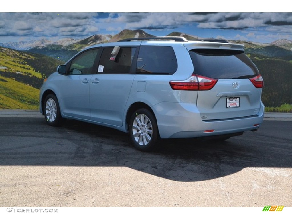 2015 Sienna LE AWD - Sky Blue Pearl / Bisque photo #3