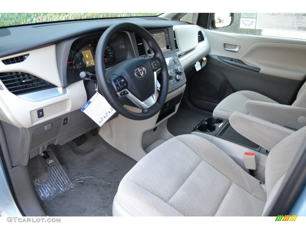 2015 Sienna LE AWD - Sky Blue Pearl / Bisque photo #5