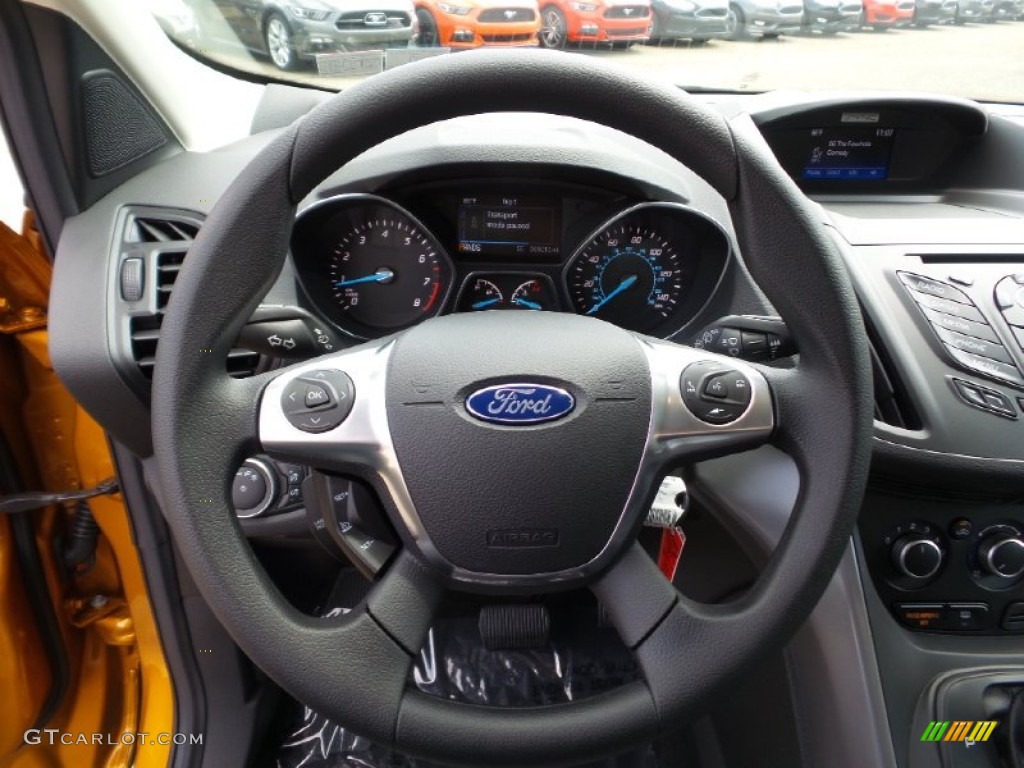 2016 Ford Escape SE 4WD Charcoal Black Steering Wheel Photo #105299216