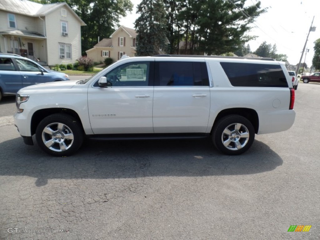 2015 Suburban LT 4WD - White Diamond Tricoat / Cocoa/Dune photo #6