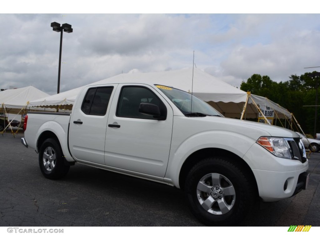 2013 Frontier SV V6 Crew Cab - Glacier White / Steel photo #1