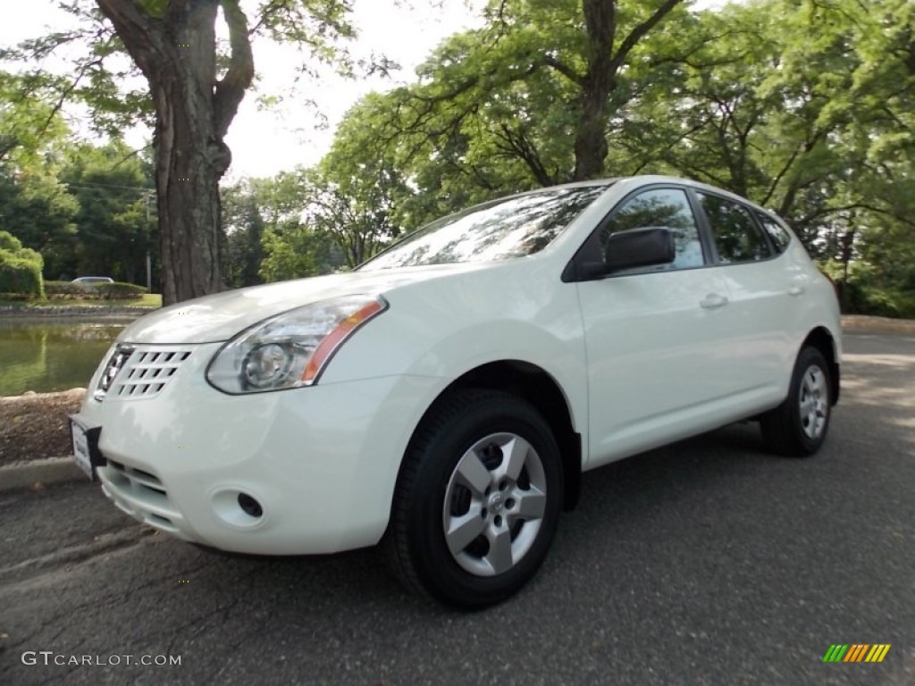 2008 Rogue S AWD - Phantom White Pearl / Black/Red photo #1