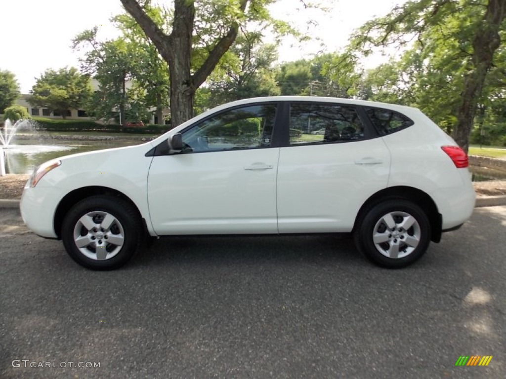 2008 Rogue S AWD - Phantom White Pearl / Black/Red photo #2