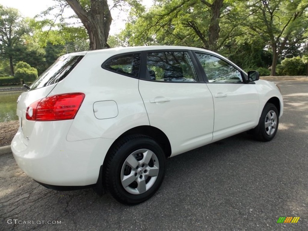 2008 Rogue S AWD - Phantom White Pearl / Black/Red photo #5