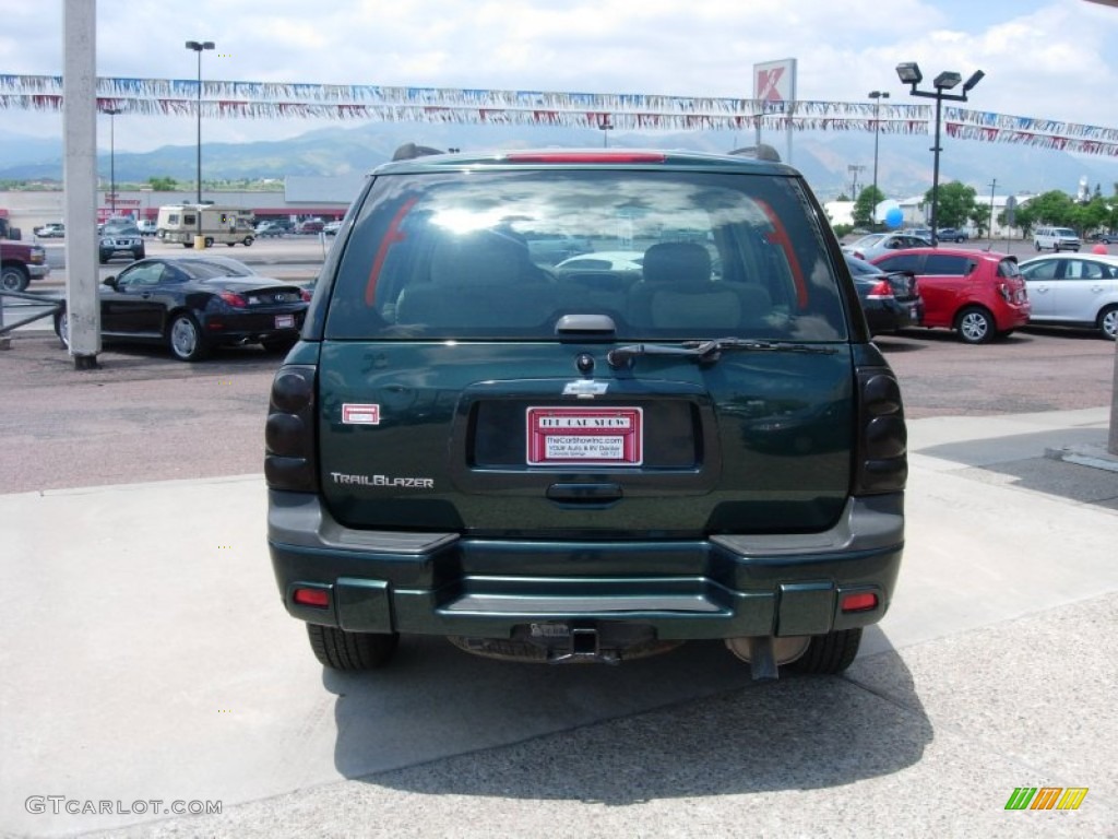 2005 TrailBlazer LS 4x4 - Emerald Jewel Green Metallic / Light Gray photo #4