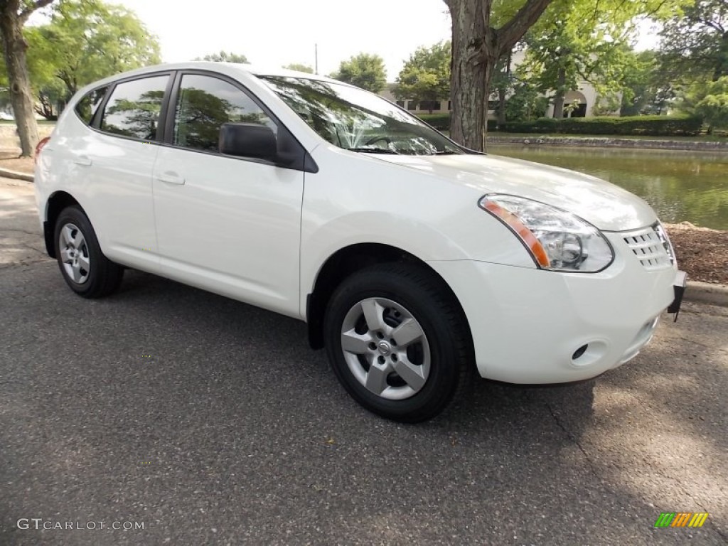 2008 Rogue S AWD - Phantom White Pearl / Black/Red photo #7