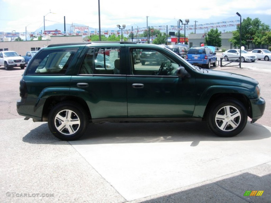 2005 TrailBlazer LS 4x4 - Emerald Jewel Green Metallic / Light Gray photo #6