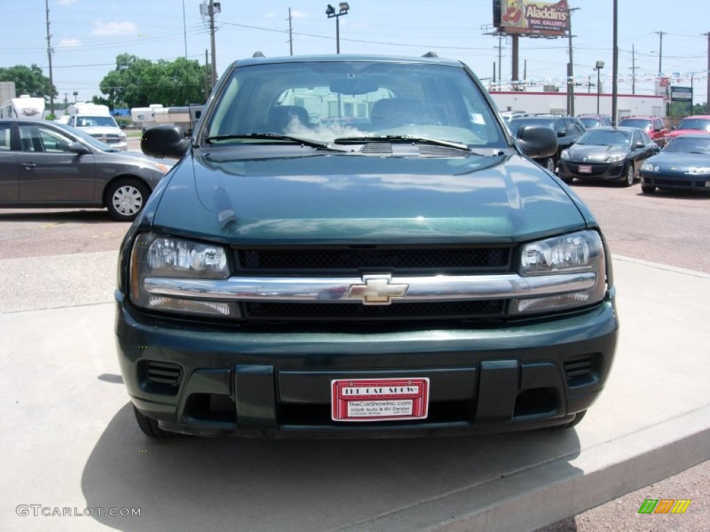 2005 TrailBlazer LS 4x4 - Emerald Jewel Green Metallic / Light Gray photo #8