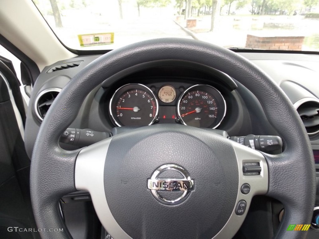 2008 Rogue S AWD - Phantom White Pearl / Black/Red photo #24