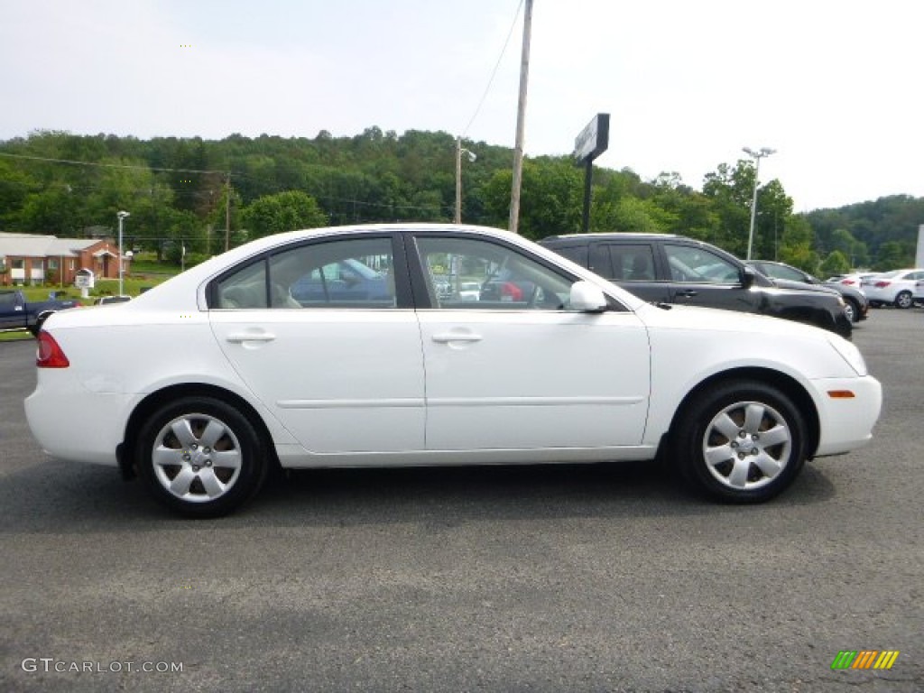 2008 Optima LX - Clear White / Beige photo #3