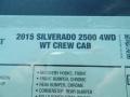 2015 Summit White Chevrolet Silverado 2500HD WT Crew Cab 4x4  photo #63