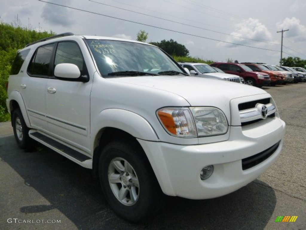 2006 Sequoia SR5 4WD - Arctic Frost Pearl / Taupe photo #8