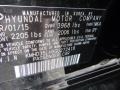  2016 Elantra GT  Black Noir Pearl Color Code NKA