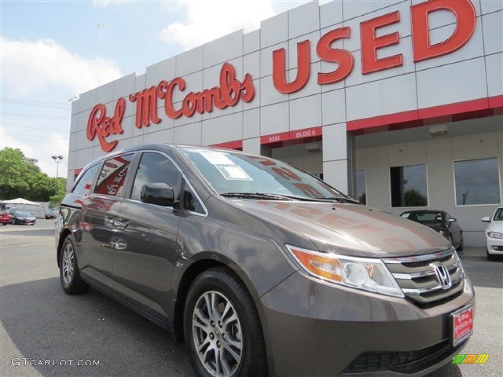 2013 Odyssey EX-L - Smokey Topaz Metallic / Gray photo #1