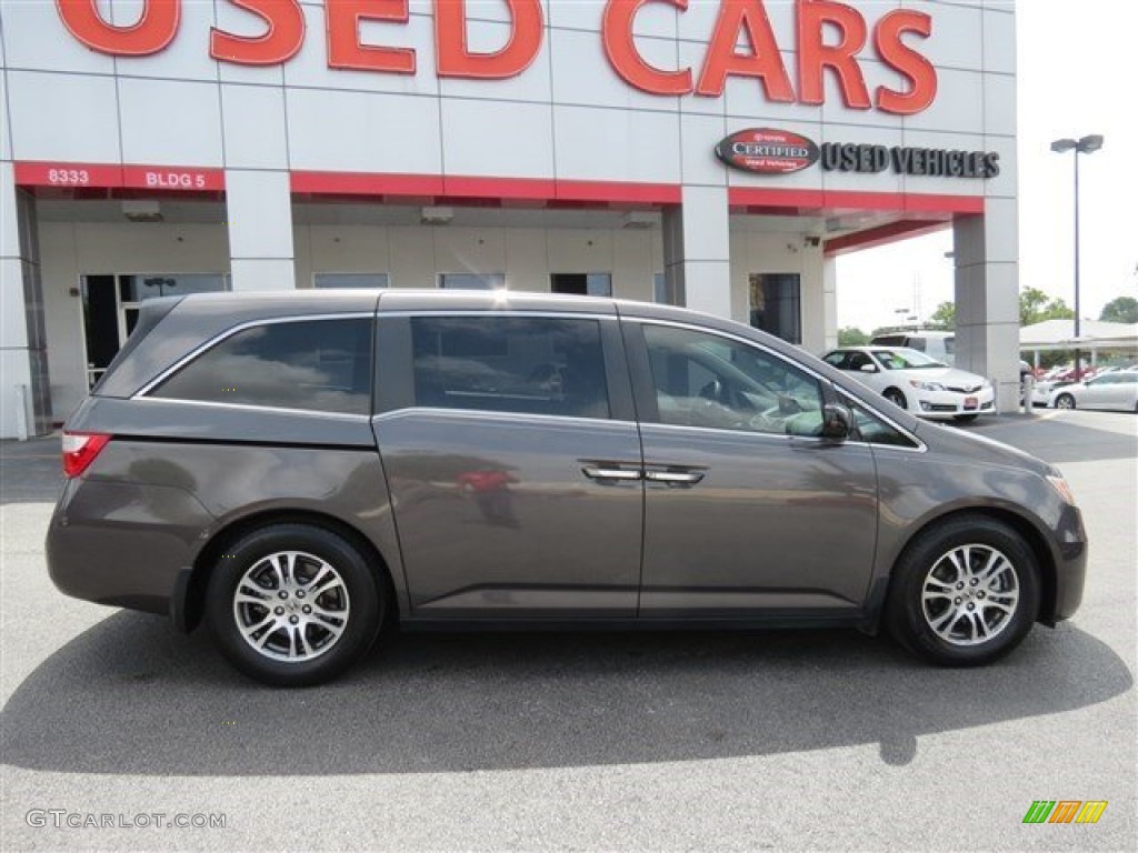 2013 Odyssey EX-L - Smokey Topaz Metallic / Gray photo #8