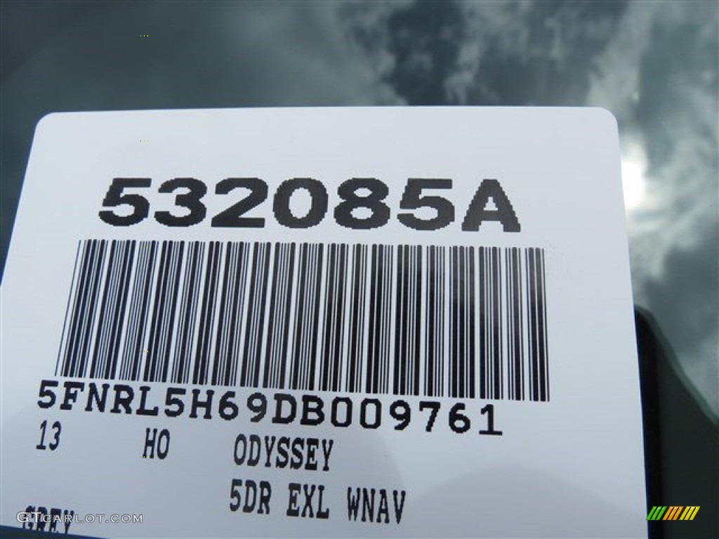 2013 Odyssey EX-L - Smokey Topaz Metallic / Gray photo #28