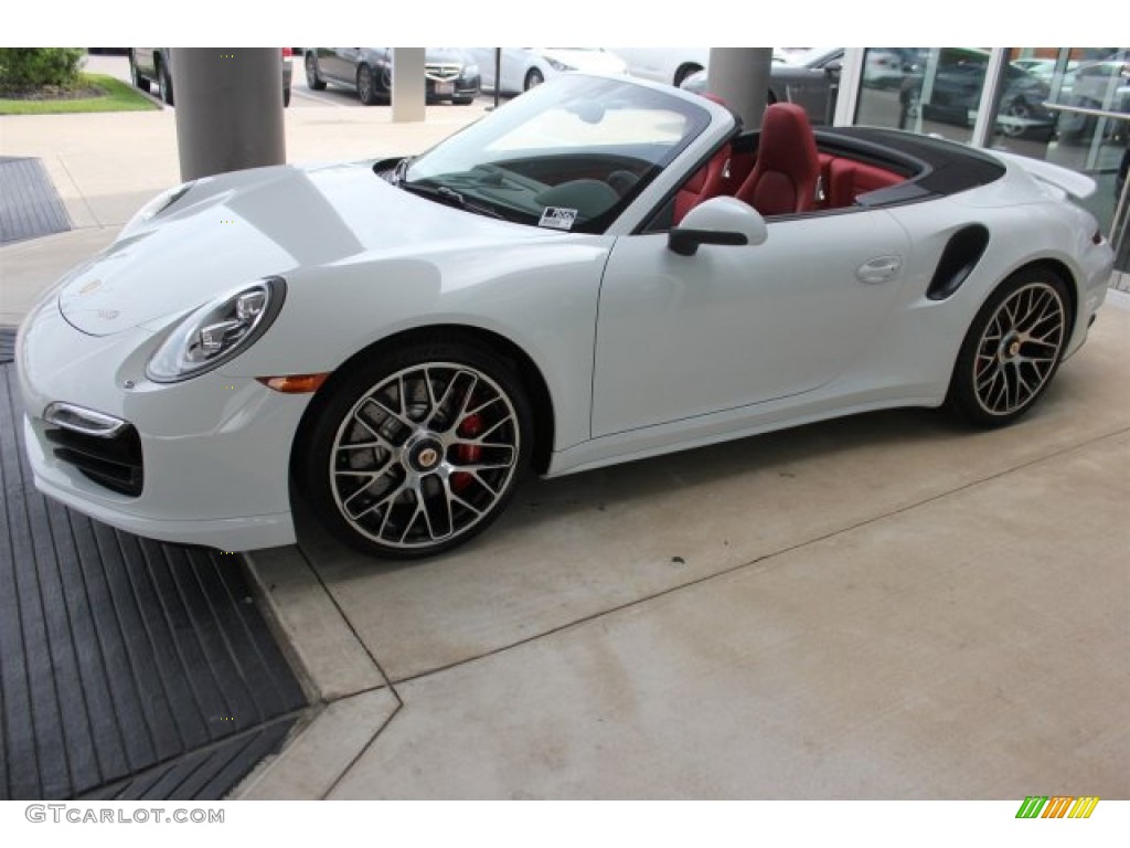 2015 911 Turbo Cabriolet - Carrara White Metallic / Black/Garnet Red photo #4