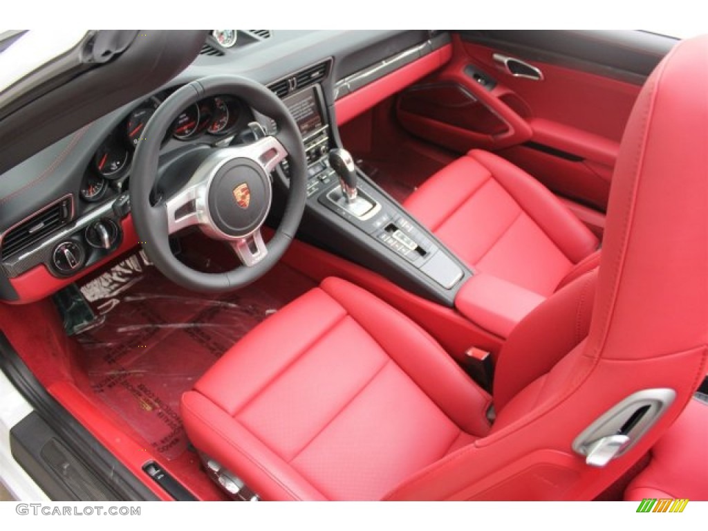 2015 911 Turbo Cabriolet - Carrara White Metallic / Black/Garnet Red photo #16