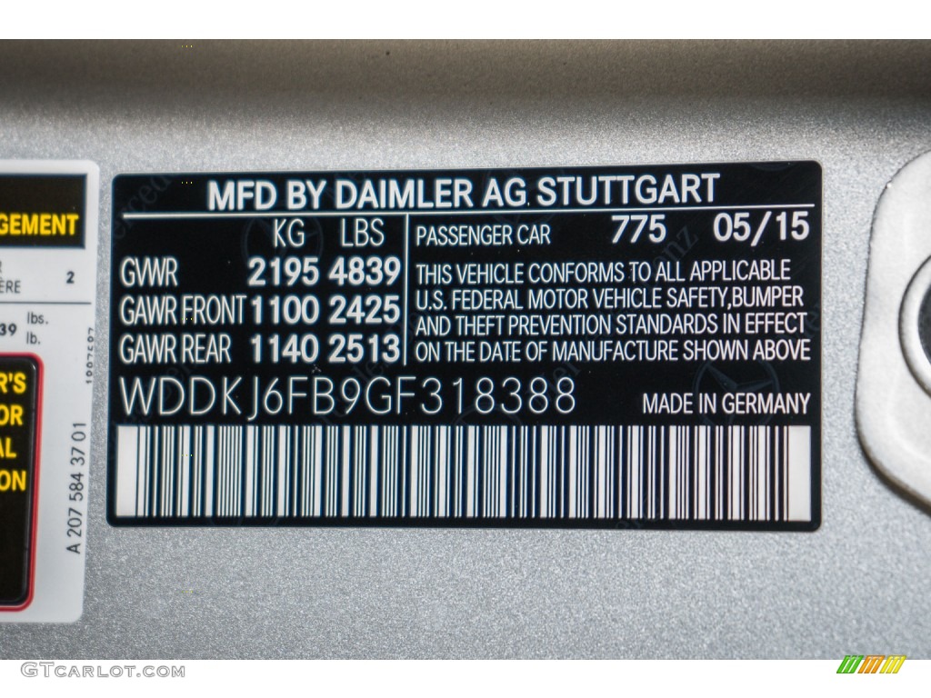 2016 E Color Code 775 for Iridium Silver Metallic Photo #105317936