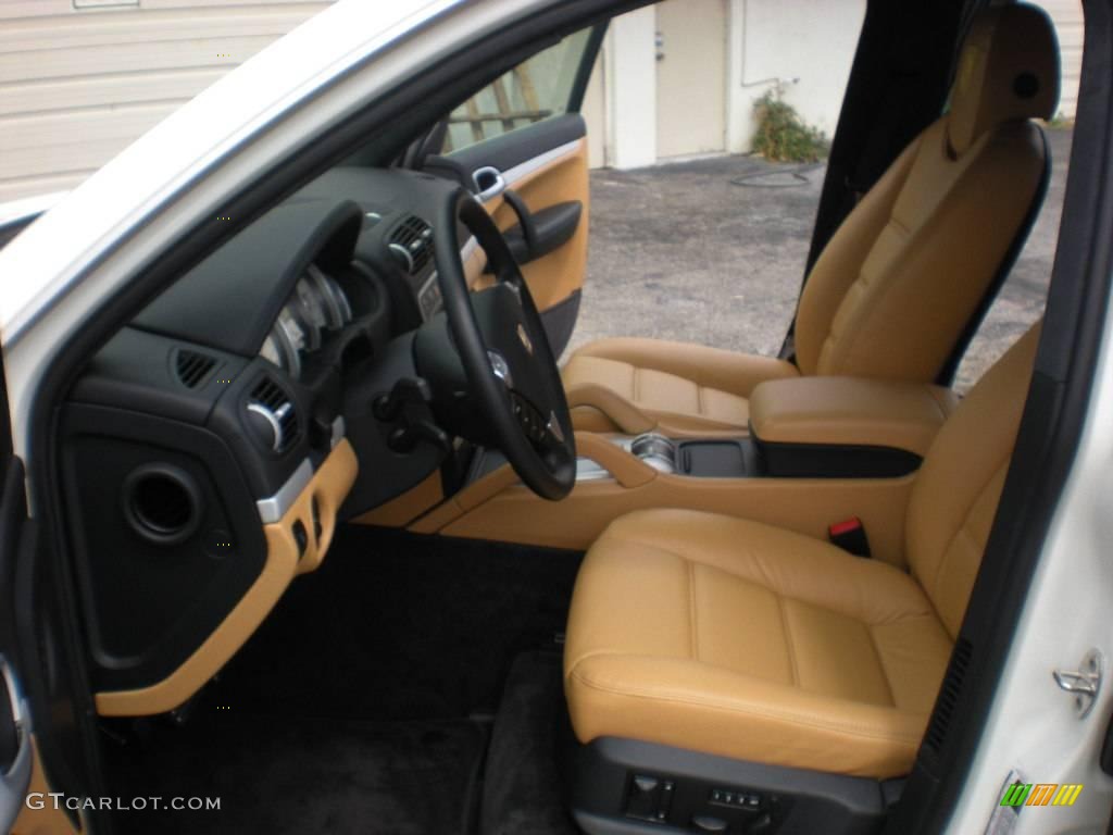 Black/Sand Beige Interior 2008 Porsche Cayenne Turbo Photo #10531960