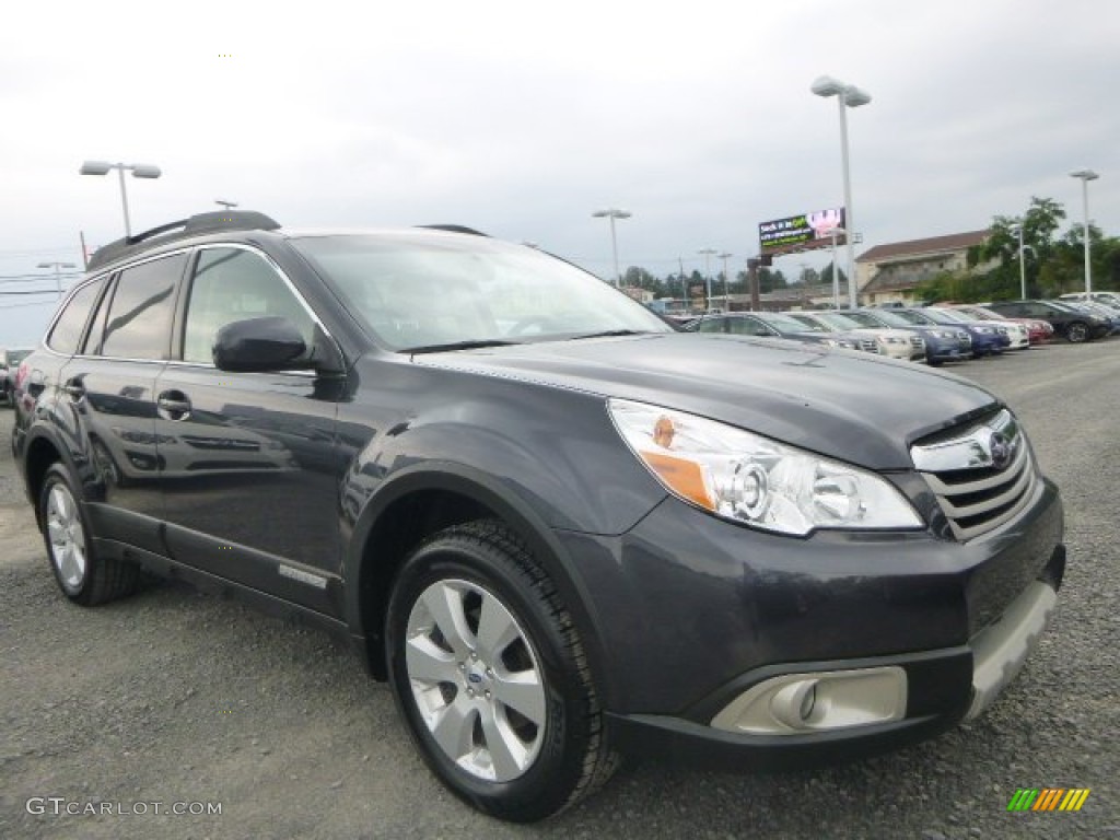 2011 Outback 2.5i Limited Wagon - Graphite Gray Metallic / Off Black photo #1