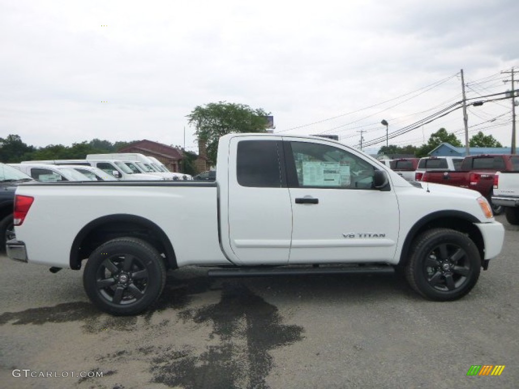 Glacier White 2015 Nissan Titan SV King Cab 4x4 Exterior Photo #105321530