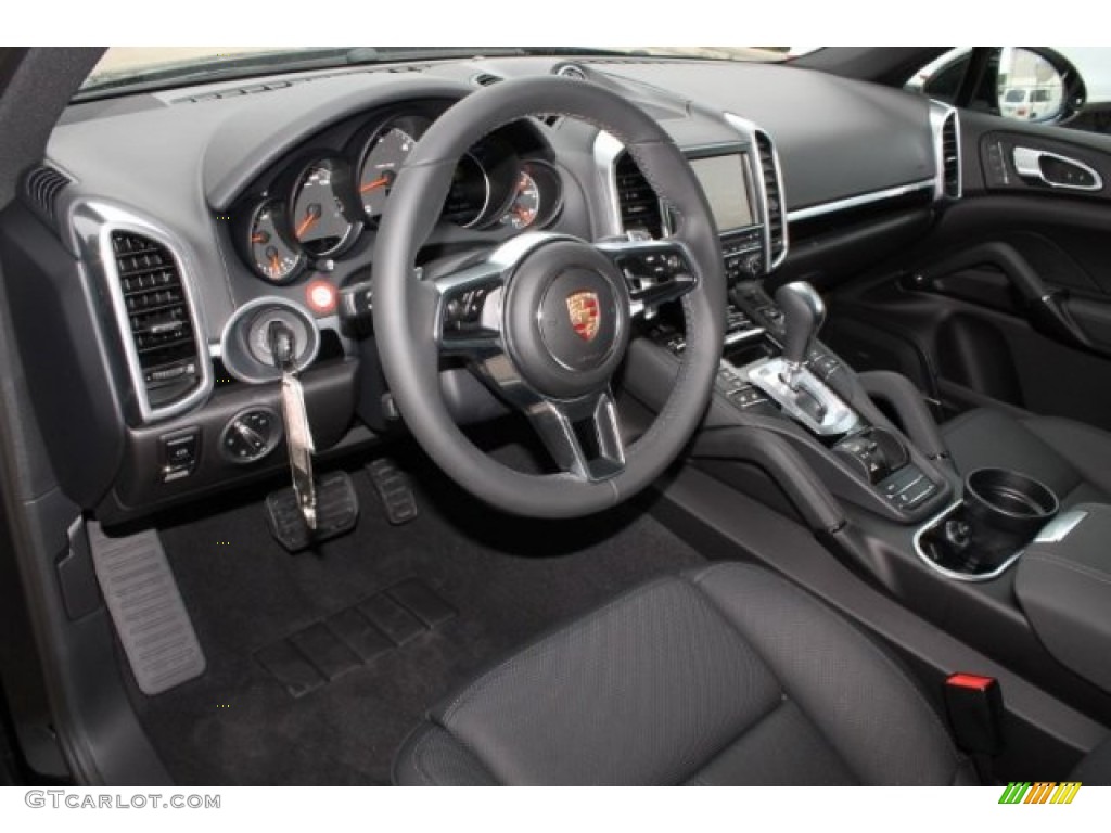 Black Interior 2015 Porsche Cayenne Diesel Photo #105322247