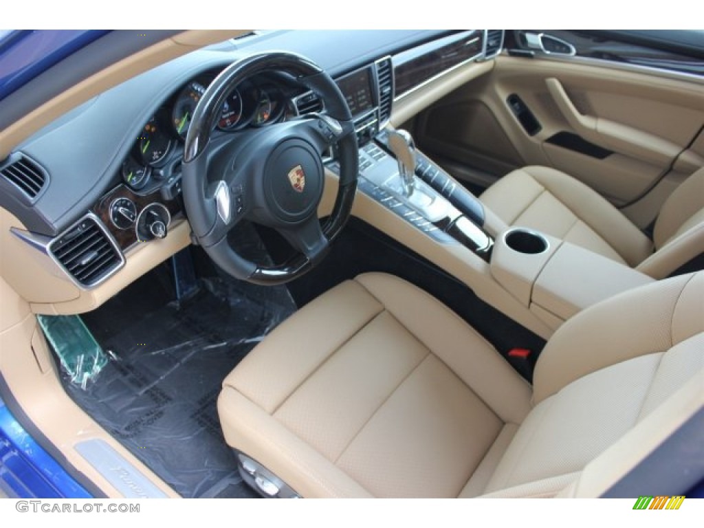 Black/Luxor Beige Interior 2015 Porsche Panamera S E-Hybrid Photo #105322556