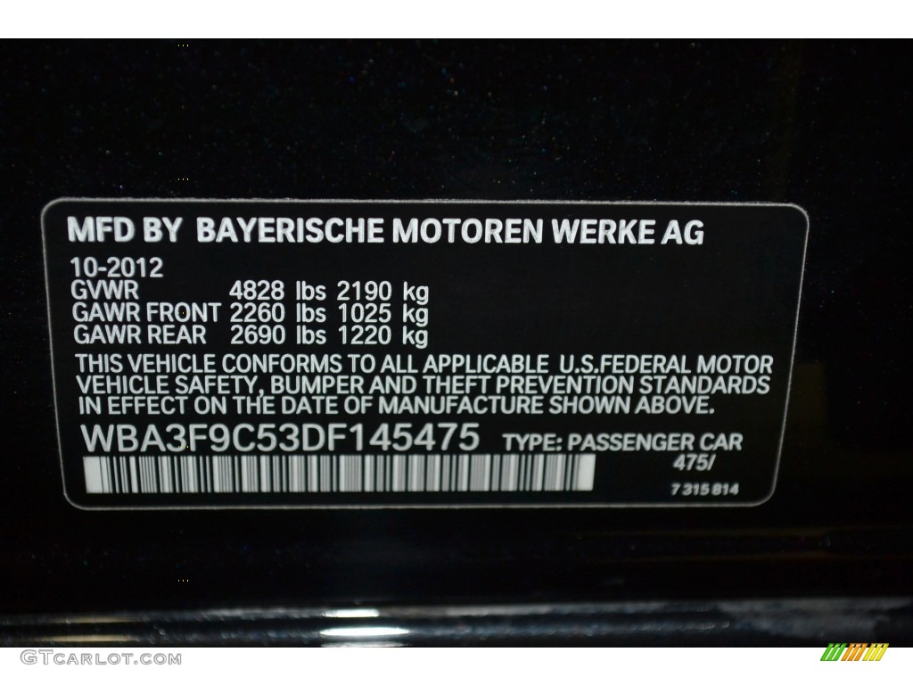 2013 3 Series ActiveHybrid 3 Sedan - Black Sapphire Metallic / Black photo #11