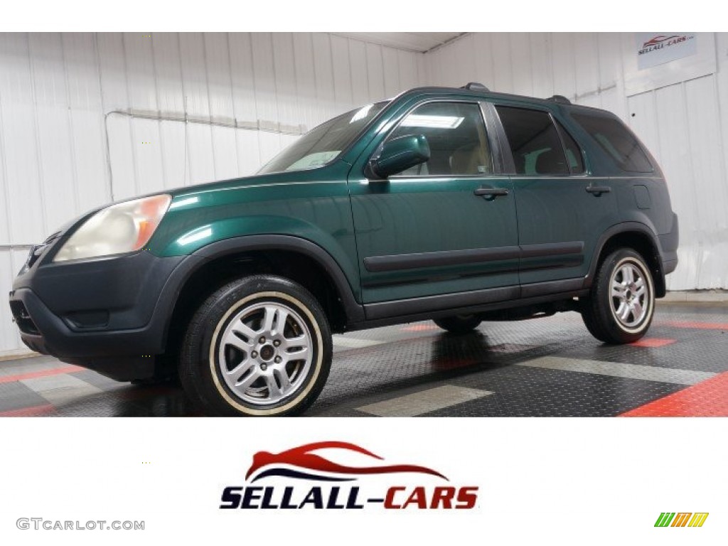 2003 CR-V EX 4WD - Clover Green Pearl / Saddle photo #1