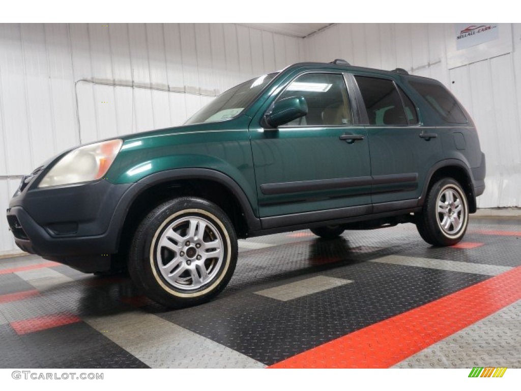 2003 CR-V EX 4WD - Clover Green Pearl / Saddle photo #2