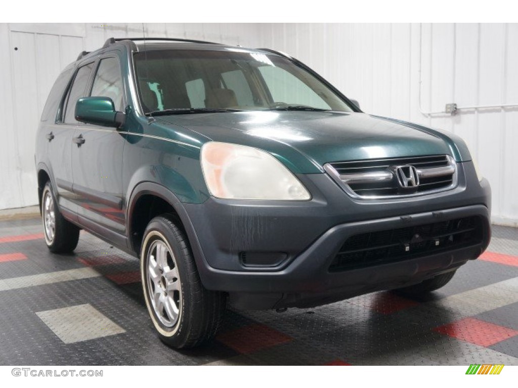 2003 CR-V EX 4WD - Clover Green Pearl / Saddle photo #5