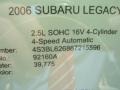 2006 Brilliant Silver Metallic Subaru Legacy 2.5i Limited Sedan  photo #23