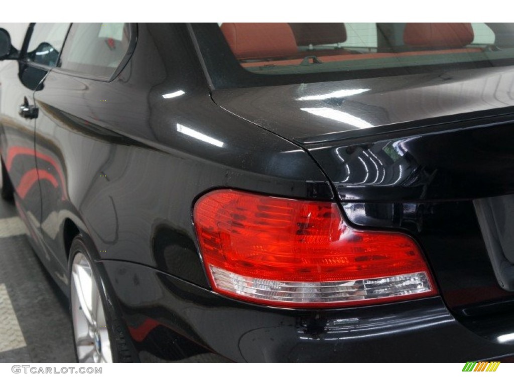 2011 1 Series 135i Coupe - Jet Black / Coral Red photo #54