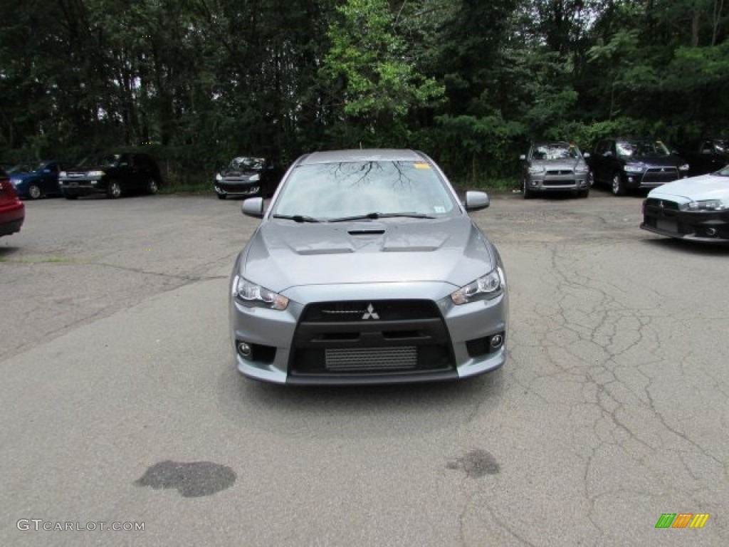 2012 Lancer Evolution GSR - Mercury Gray / Black Recaro photo #2