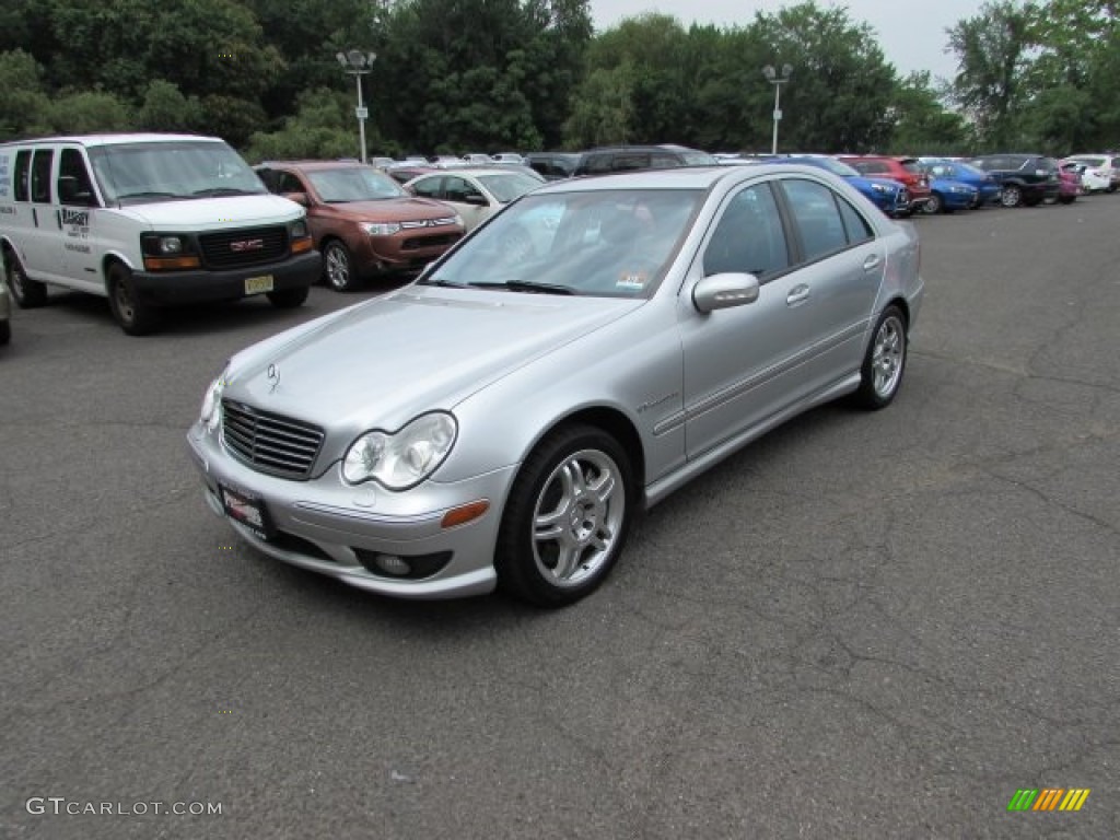 2004 C 32 AMG Sedan - Brilliant Silver Metallic / Black photo #3