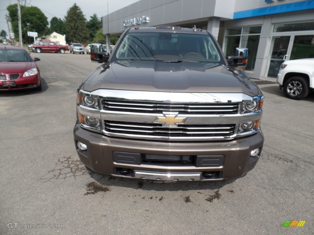 2015 Silverado 3500HD High Country Crew Cab Dual Rear Wheel 4x4 - Brownstone Metallic / High Country Saddle photo #2