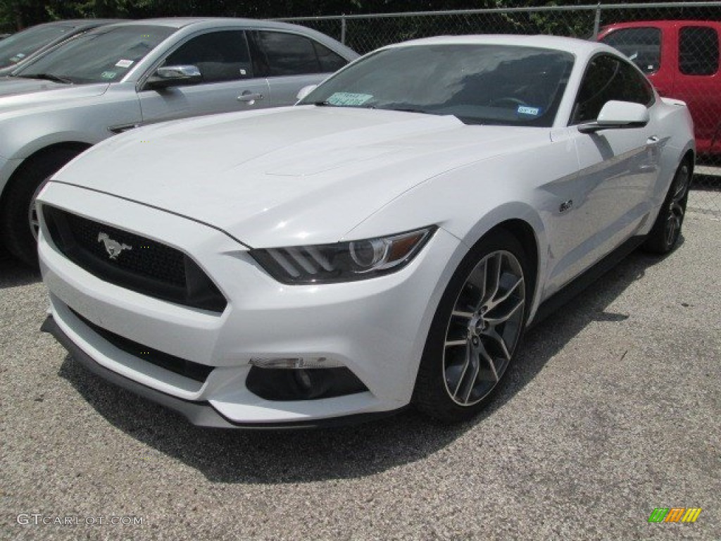 2015 Mustang GT Premium Coupe - Oxford White / Dark Saddle photo #5