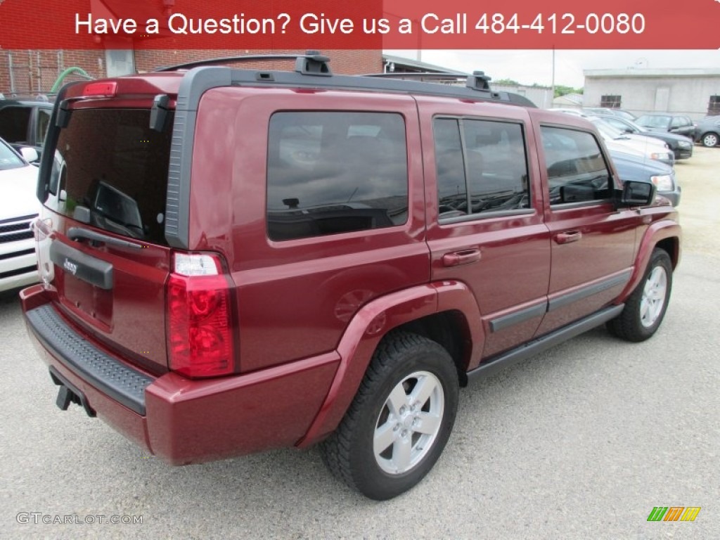 2008 Commander Sport 4x4 - Red Rock Crystal Pearl / Dark Slate Gray photo #3