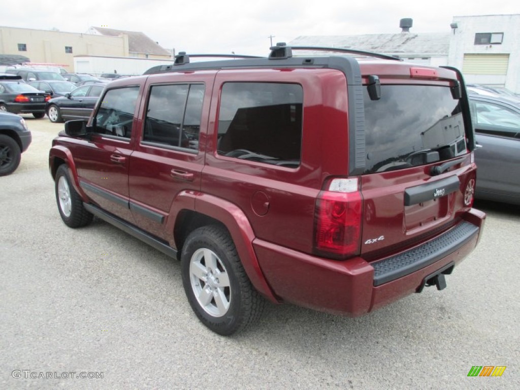 2008 Commander Sport 4x4 - Red Rock Crystal Pearl / Dark Slate Gray photo #12