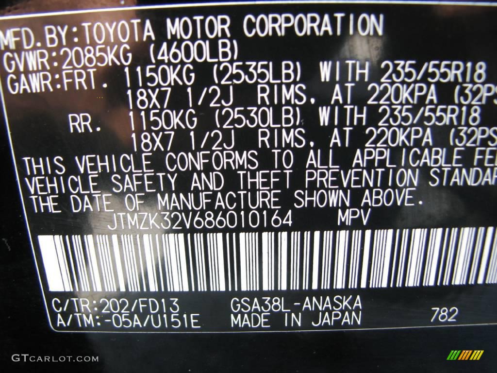 2008 RAV4 Sport V6 - Black / Dark Charcoal photo #15
