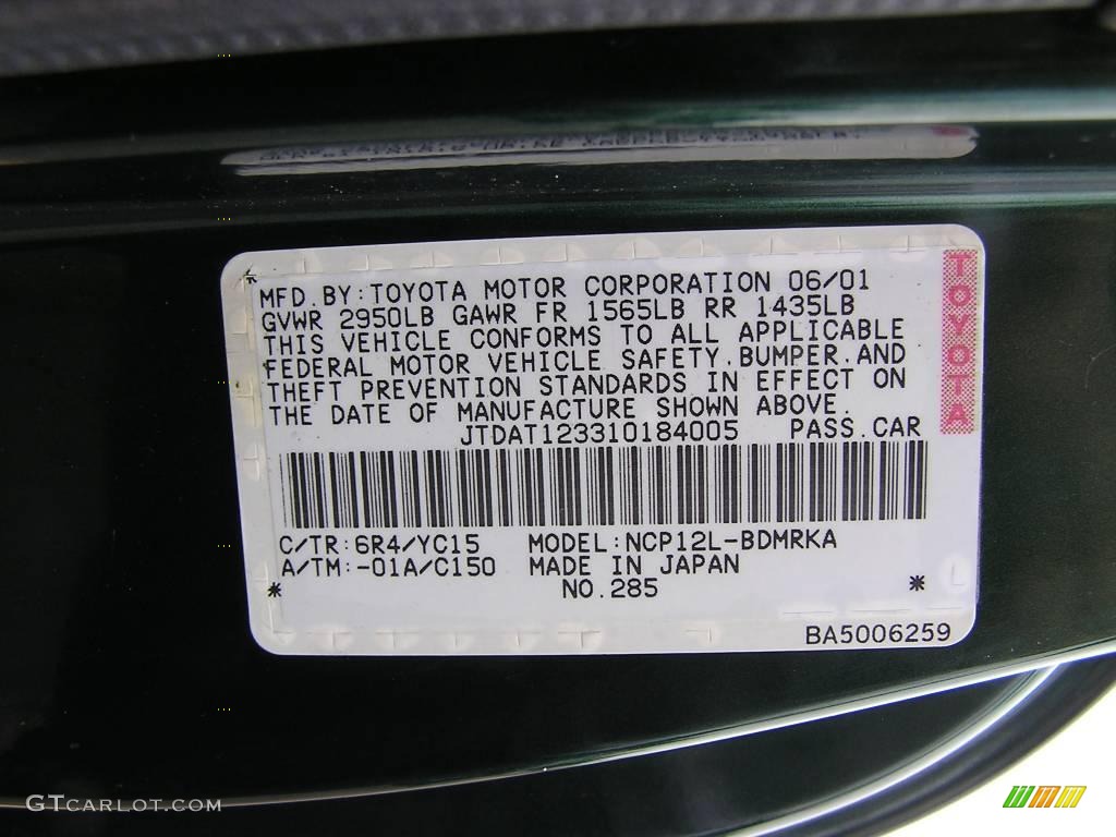 2001 ECHO Coupe - Electric Green / Shadow Gray photo #21
