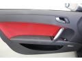2011 Audi TT Black/Magma Red Interior Door Panel Photo
